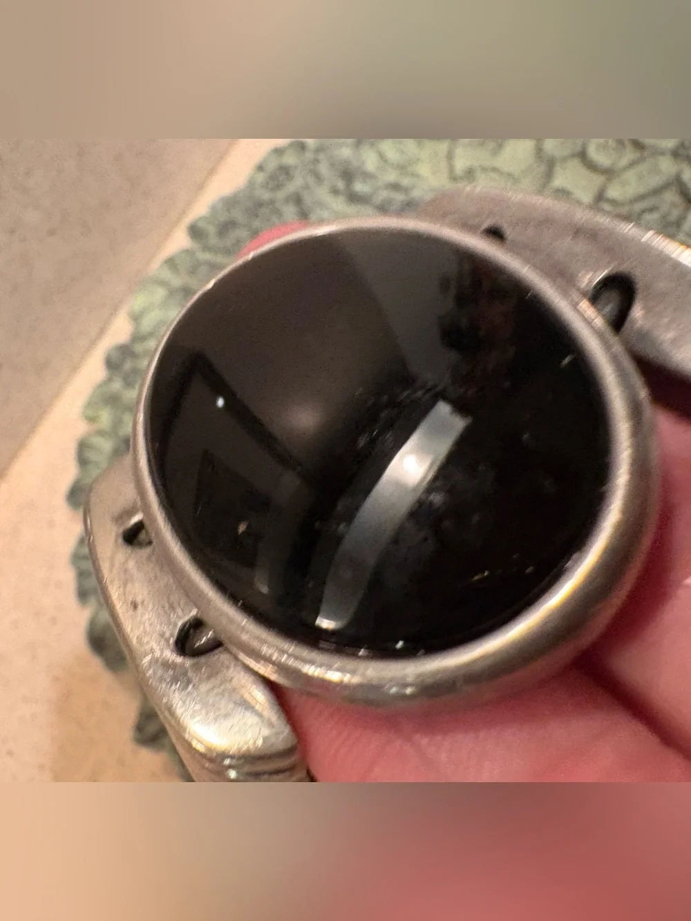 Massive Ben Amun Silver Onyx Black Stone Station Statement Cuff Bracelet